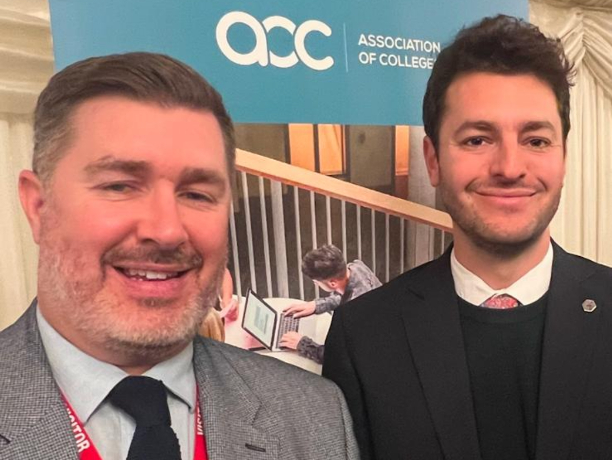 Alan Pease with Jack Abbott at the AoC winter parliamentary event